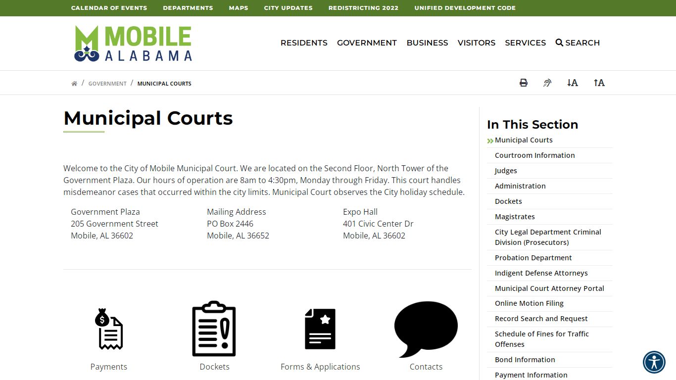 Municipal Courts - City of Mobile